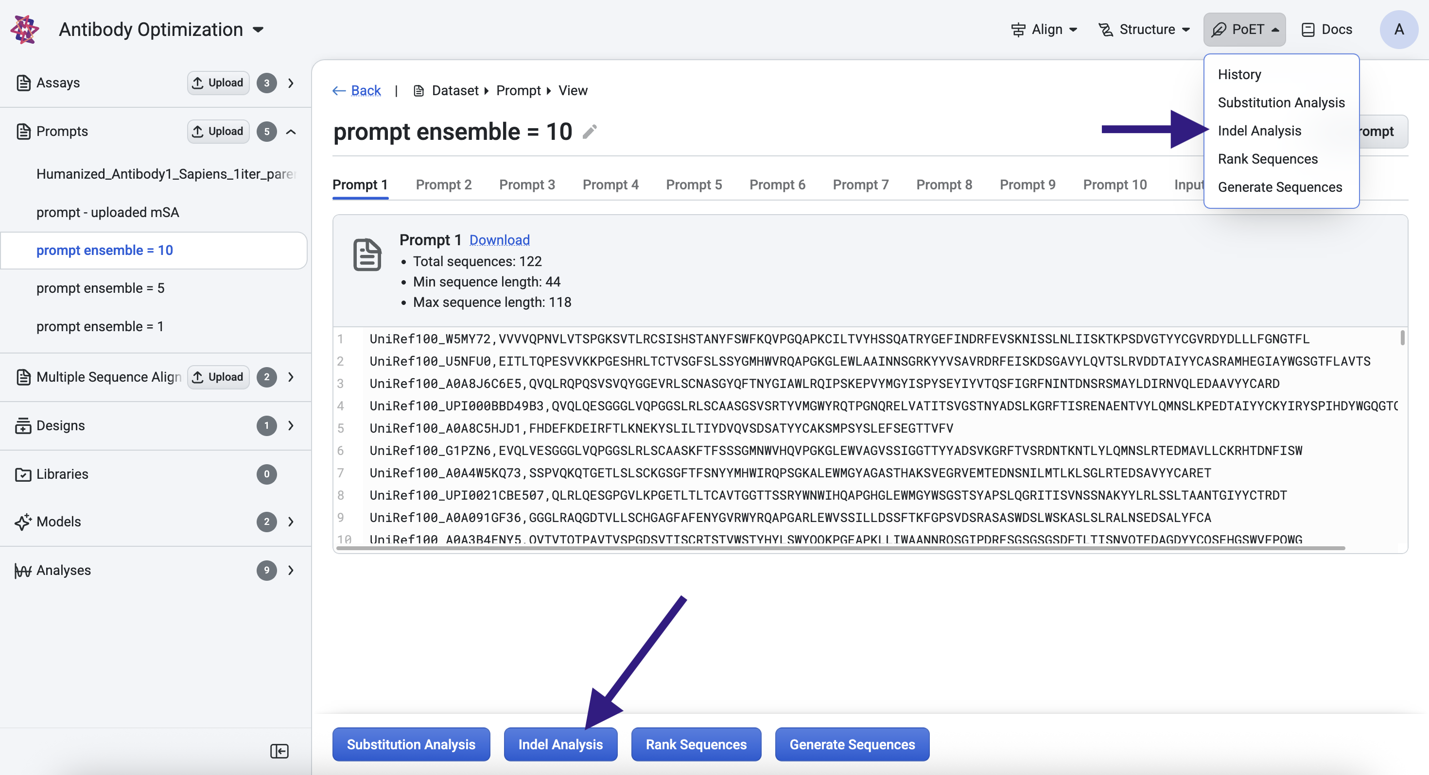 Access the Tool using the Navigation Bar or prompt page